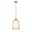 Z-Lite Pearson 1 Light 9.75" Chandelier, Rubbed Brass/White Opal