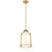 Z-Lite Pearson 1 Light 9.75" Chandelier, Rubbed Brass/White Opal