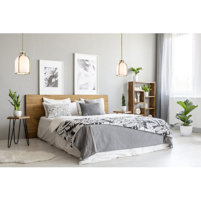 Z-Lite Pearson 1 Light 9.75" Chandelier, Rubbed Brass/White Opal