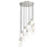 Z-Lite Alton 11 Light Chandelier, Brushed Nickel/Clear/Frosted - 824P-11R-BN