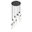 Z-Lite Alton 11 Light Chandelier, Matte Black/Clear/Frosted