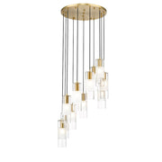 Z-Lite Alton 11 Light Chandelier, Modern Gold/Clear/Frosted - 824P-11R-MGLD