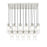 Z-Lite Alton 17 Light Linear Chandelier, Nickel/Clear/Frosted