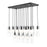 Z-Lite Alton 17 Light Linear Chandelier, Matte Black/Clear/Frosted - 824P-17L-MB