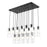 Z-Lite Alton 17 Light Linear Chandelier, Matte Black/Clear/Frosted