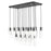 Z-Lite Alton 17 Light Linear Chandelier, Matte Black/Clear/Frosted