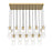 Z-Lite Alton 17 Light Linear Chandelier, Gold/Clear/Frosted