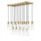 Z-Lite Alton 17 Light Linear Chandelier, Gold/Clear/Frosted