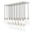 Z-Lite Alton 23 Light Linear Chandelier, Nickel/Clear/Frosted - 824P-23L-BN