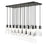 Z-Lite Alton 23 Light Linear Chandelier, Matte Black/Clear/Frosted - 824P-23L-MB