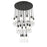 Z-Lite Alton 27 Light Chandelier, Matte Black/Clear/Frosted