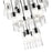 Z-Lite Alton 27 Light Chandelier, Matte Black/Clear/Frosted