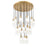 Z-Lite Alton 27 Light Chandelier, Modern Gold/Clear/Frosted