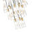 Z-Lite Alton 27 Light Chandelier, Modern Gold/Clear/Frosted