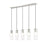 Z-Lite Alton 5 Light Linear Chandelier, Nickel/Clear/Frosted - 824P-5L-BN