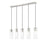 Z-Lite Alton 5 Light Linear Chandelier, Nickel/Clear/Frosted