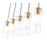 Z-Lite Alton 5 Light Linear Chandelier, Modern Gold/Clear/Frosted