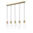 Z-Lite Alton 5 Light Linear Chandelier, Modern Gold/Clear/Frosted