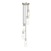 Z-Lite Alton 5 Light Chandelier, Brushed Nickel/Clear/Frosted - 824P-5R-BN