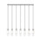 Z-Lite Alton 7 Light Linear Chandelier, Nickel/Clear/Frosted