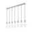 Z-Lite Alton 7 Light Linear Chandelier, Nickel/Clear/Frosted