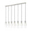 Z-Lite Alton 7 Light Linear Chandelier, Nickel/Clear/Frosted