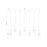 Z-Lite Alton 7 Light Linear Chandelier, Matte Black/Clear/Frosted