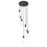 Z-Lite Alton 7 Light Chandelier, Matte Black/Clear/Frosted