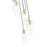 Z-Lite Alton 7 Light Chandelier, Modern Gold/Clear/Frosted