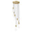 Z-Lite Alton 7 Light Chandelier, Modern Gold/Clear/Frosted