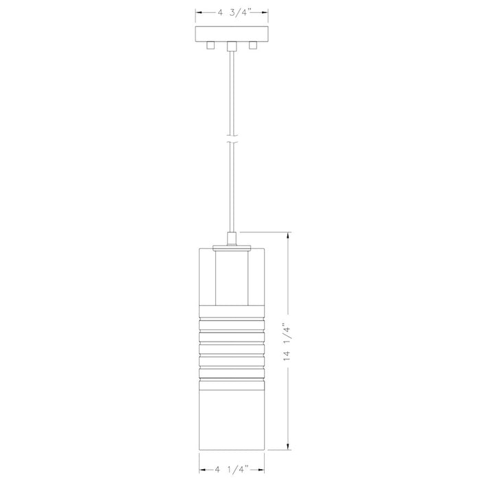 Z-Lite Alton 1 Light 5" Pendant, Brushed Nickel/Clear/Frosted