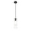 Z-Lite Alton 1 Light 5" Pendant, Matte Black/Clear/Frosted