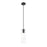 Z-Lite Alton 1 Light 5" Pendant, Matte Black/Clear/Frosted