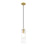 Z-Lite Alton 1 Light 5" Pendant, Modern Gold/Clear/Frosted