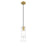 Z-Lite Alton 1 Light 5" Pendant, Modern Gold/Clear/Frosted