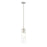 Z-Lite Alton 1 Light 5" Rod Pendant, Brushed Nickel/Clear/Frosted - 824P-ROD-BN