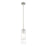 Z-Lite Alton 1 Light 5" Rod Pendant, Brushed Nickel/Clear/Frosted