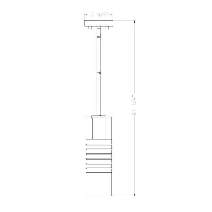 Z-Lite Alton 1 Light 5" Rod Pendant, Brushed Nickel/Clear/Frosted