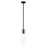 Z-Lite Alton 1 Light 5" Rod Pendant, Matte Black/Clear/Frosted - 824P-ROD-MB