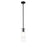 Z-Lite Alton 1 Light 5" Rod Pendant, Matte Black/Clear/Frosted