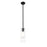 Z-Lite Alton 1 Light 5" Rod Pendant, Matte Black/Clear/Frosted