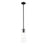 Z-Lite Alton 1 Light 5" Rod Pendant, Matte Black/Clear/Frosted