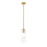 Z-Lite Alton 1 Light 5" Rodpendant, Modern Gold/Clear/Frosted