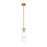 Z-Lite Alton 1 Light 5" Rodpendant, Modern Gold/Clear/Frosted