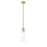 Z-Lite Alton 1 Light 5" Rodpendant, Modern Gold/Clear/Frosted