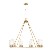 Z-Lite Titus 10 Light 46" Chandelier, Modern Gold/Clear - 826-10MGLD