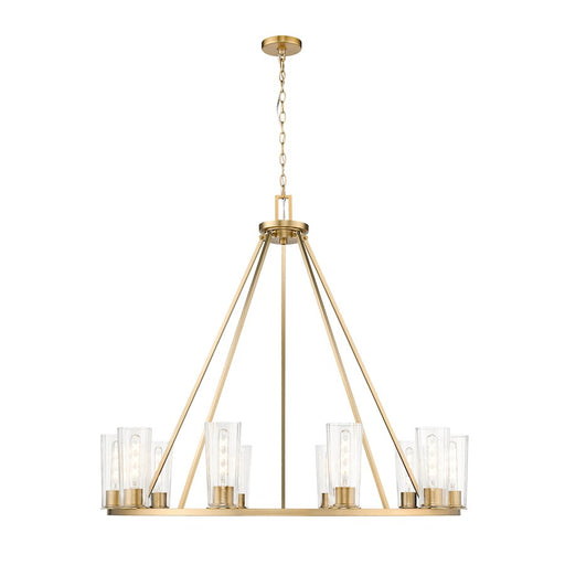 Z-Lite Titus 10 Light 46" Chandelier, Modern Gold/Clear - 826-10MGLD