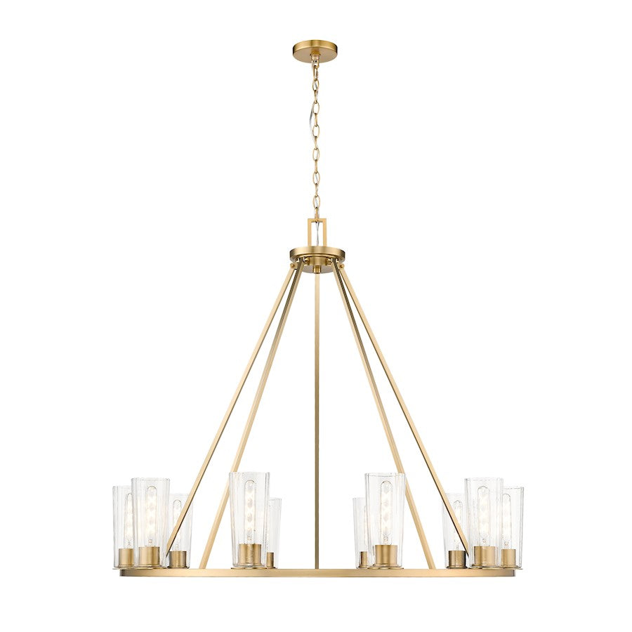 Z-Lite Titus 10 Light 46" Chandelier, Modern Gold/Clear - 826-10MGLD