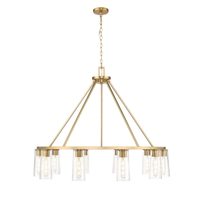 Z-Lite Titus 10 Light 46" Chandelier, Modern Gold/Clear