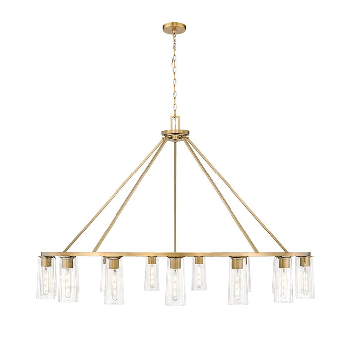 Z-Lite Titus 15 Light 62.5" Chandelier, Modern Gold/Clear